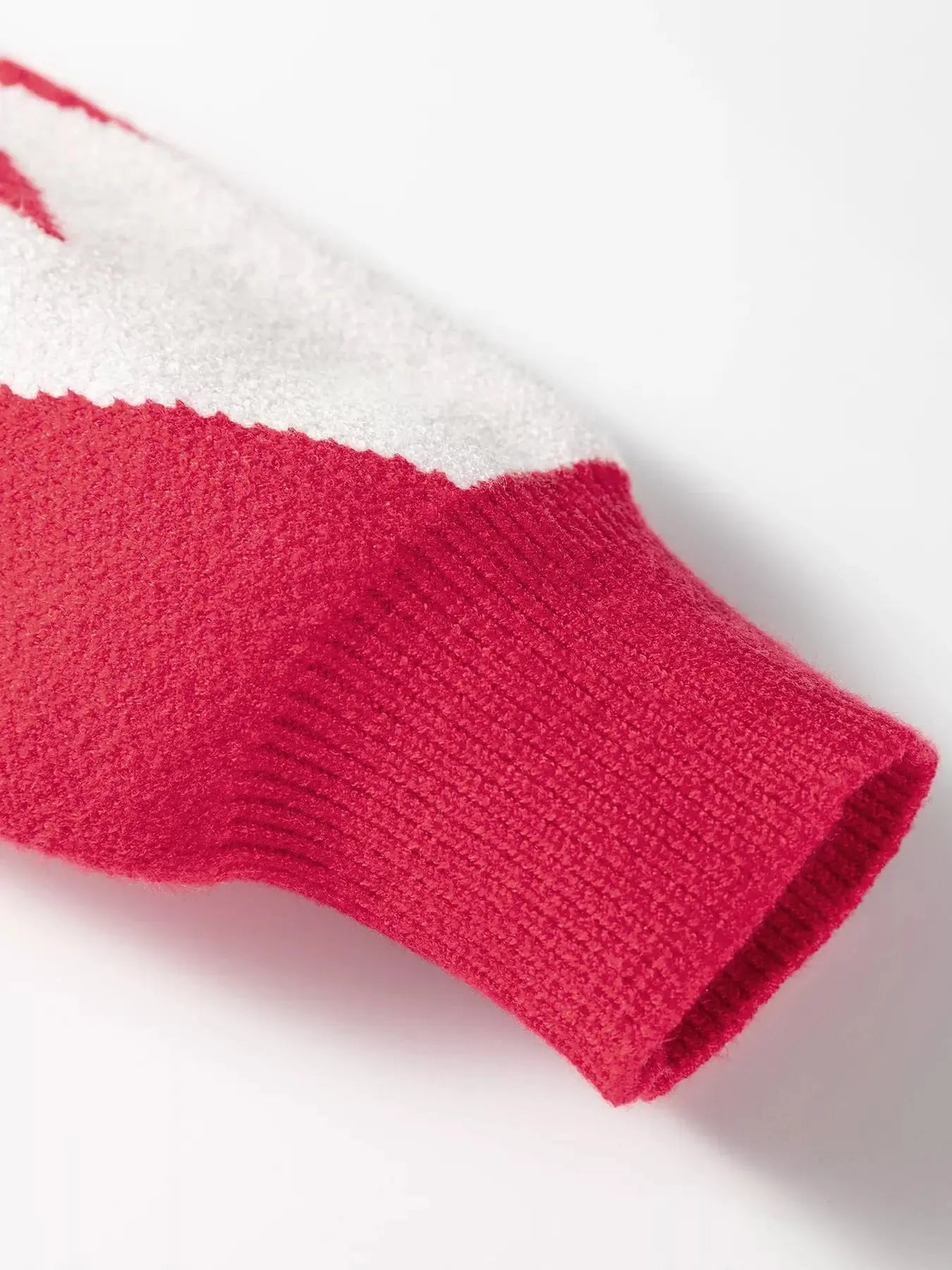 Bow Print 2-Tone Rhombus Knit Loose Sweater Simply Love