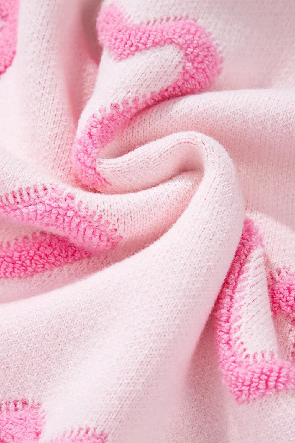 Heart Shape Bubble Sleeve Baggy Sweater Simply Love