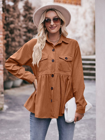 Mandy collared long sleeve blouse