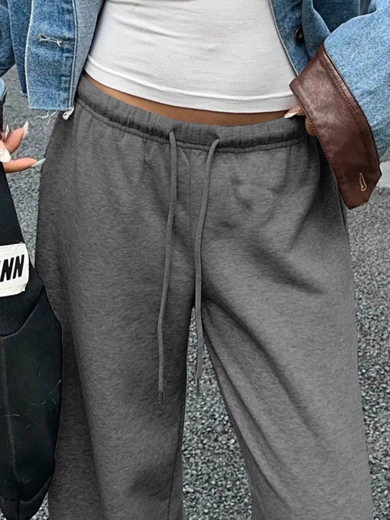 Wide Leg Drawstring Sweatpants Simply Love