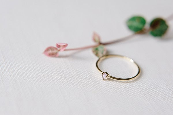 Amethyst Crystal Point Solitaire Ring Coco’s Tee Boutique