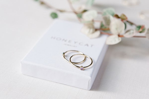 Amethyst Crystal Point Solitaire Ring Coco’s Tee Boutique