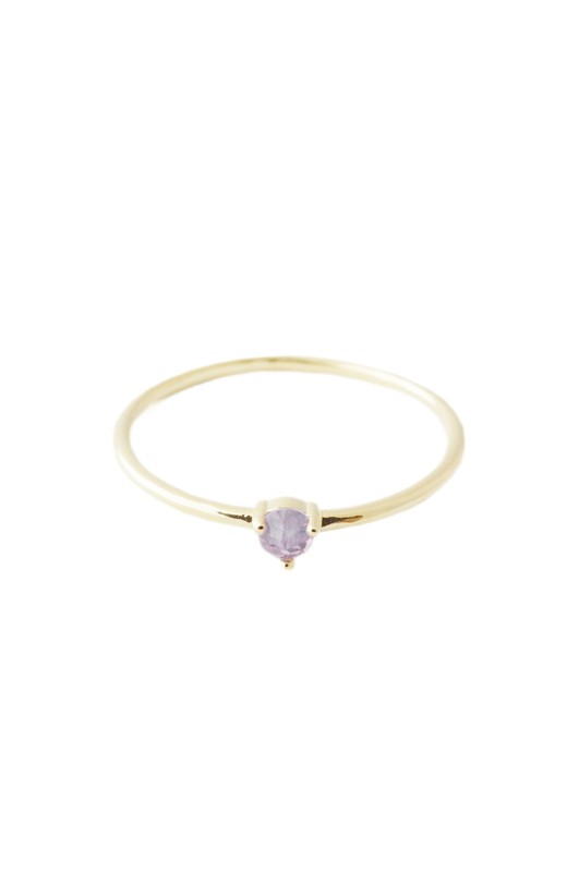 Amethyst Crystal Point Solitaire Ring Coco’s Tee Boutique