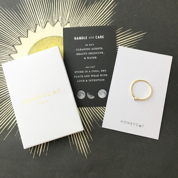 Amethyst Crystal Point Solitaire Ring Coco’s Tee Boutique