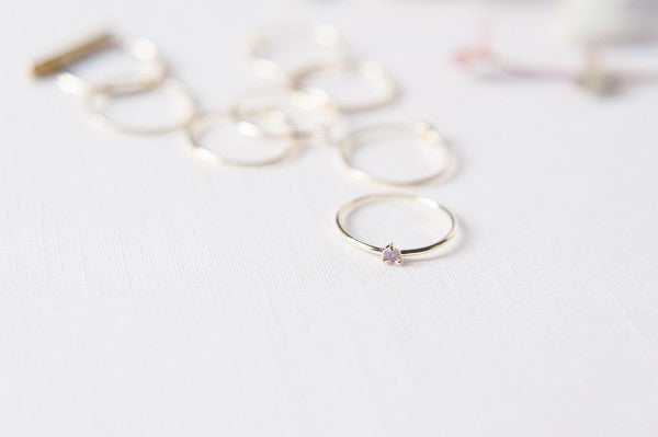 Amethyst Crystal Point Solitaire Ring Coco’s Tee Boutique