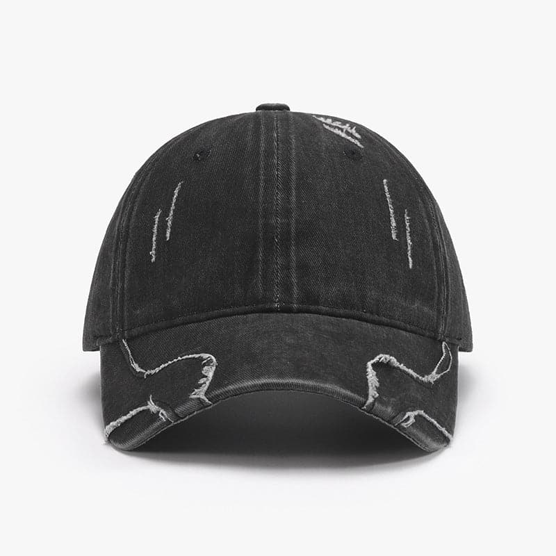 Raw Hem Adjustable Cap.