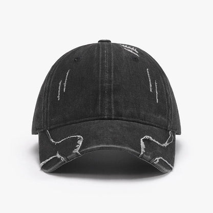 Raw Hem Adjustable Cap.