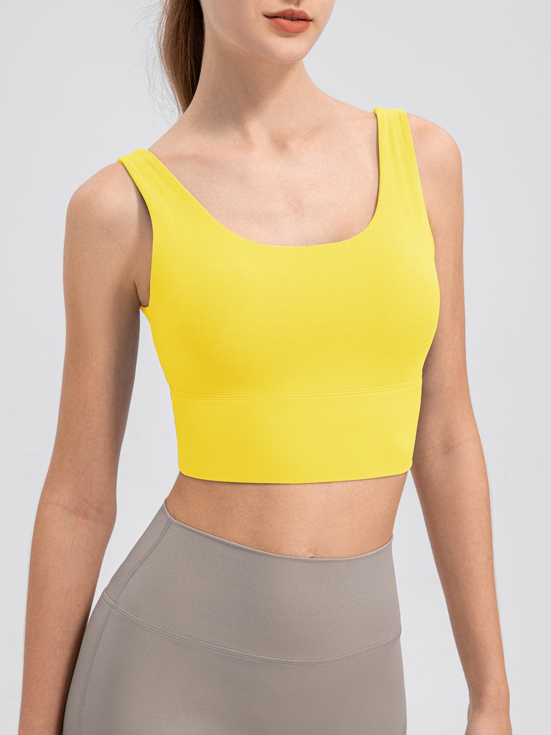 Scoop Neck Wide Strap Active Tank.