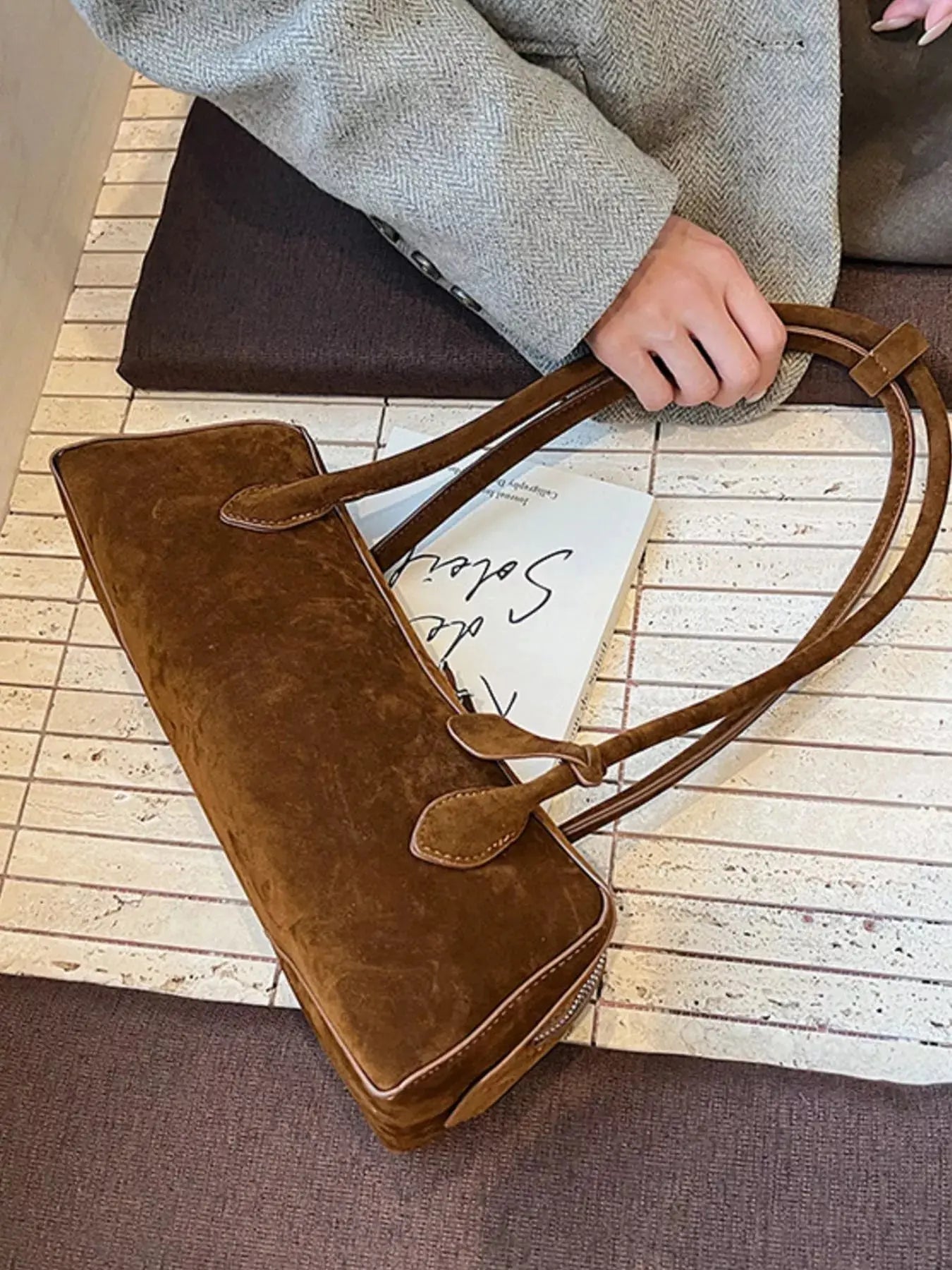 Solid Color Shoulder Bag Simply Love