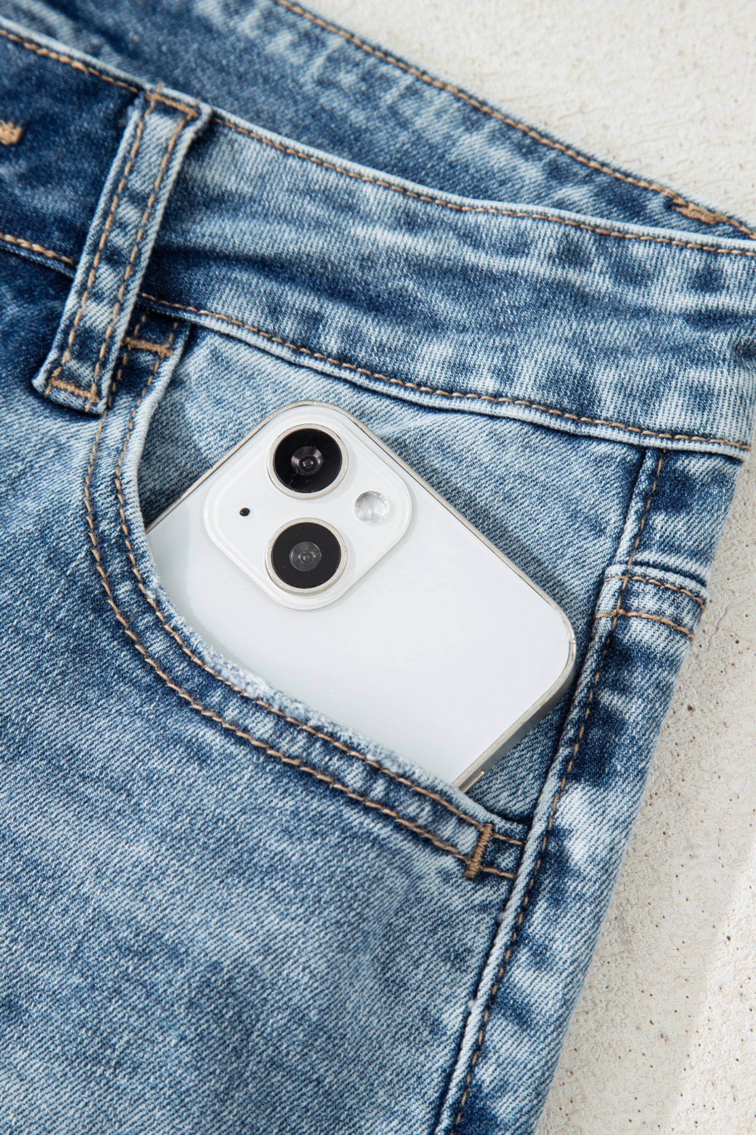 Myosotis Raw Hem Ripped Open Knee Fit Flare Jeans Denim Dear-Lover Dropshipping