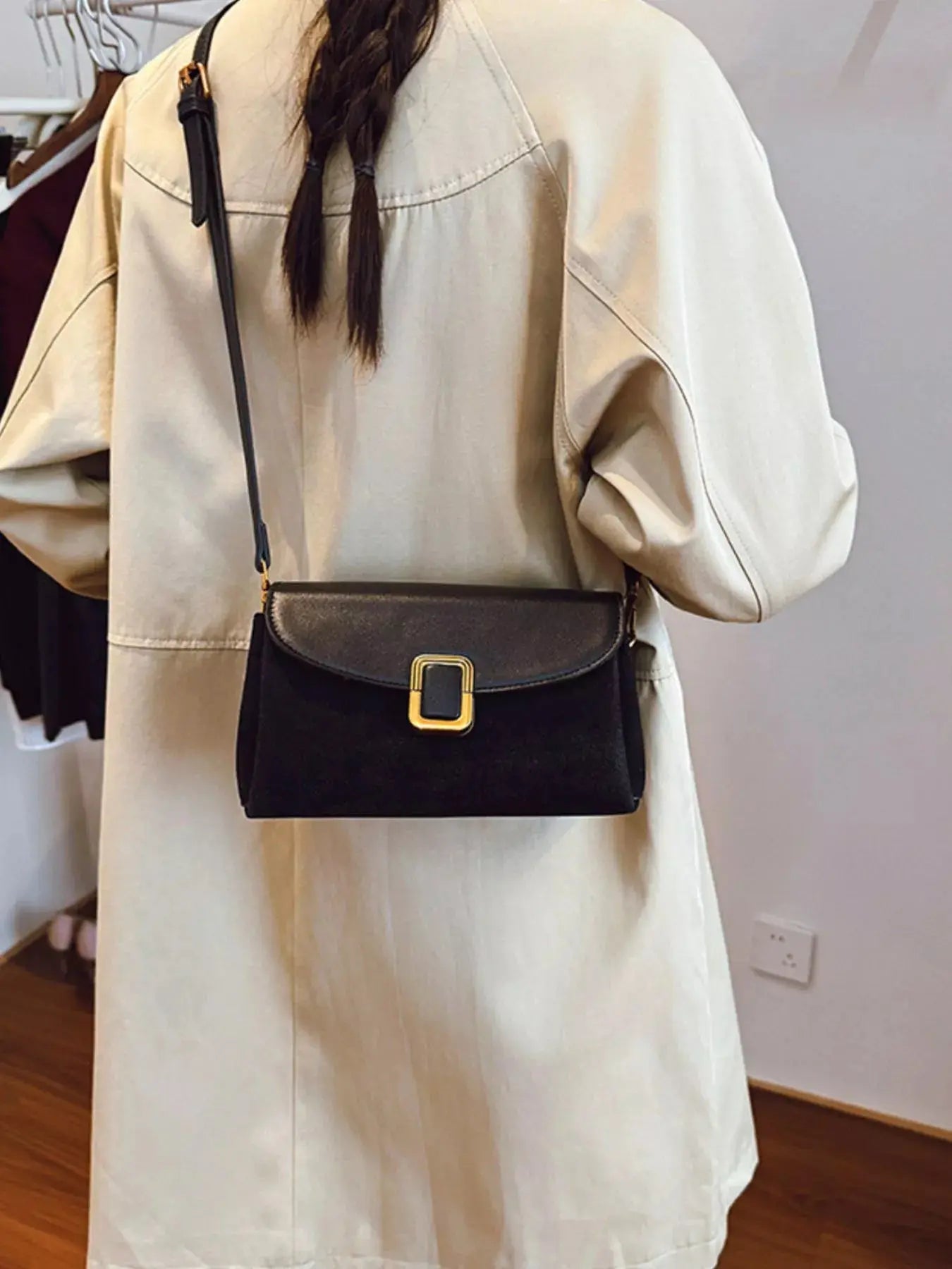 Buckle Flap Crossbody Bag Simply Love