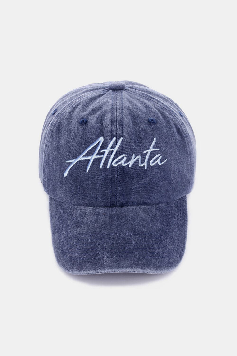 Zenana Washed ATLANTA Embroidered Baseball Cap.