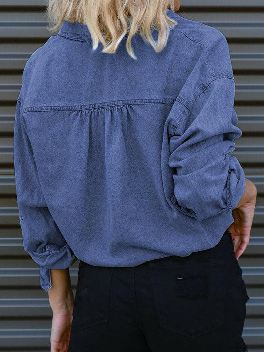 Tie Detail Denim Top.