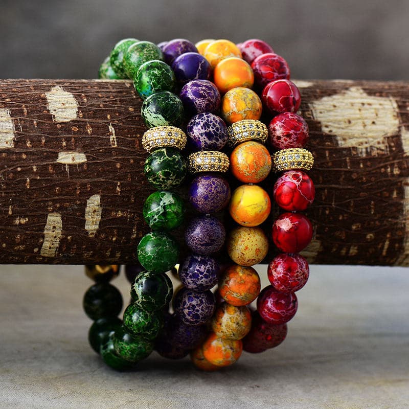 Natural Stone Beaded Bracelet.