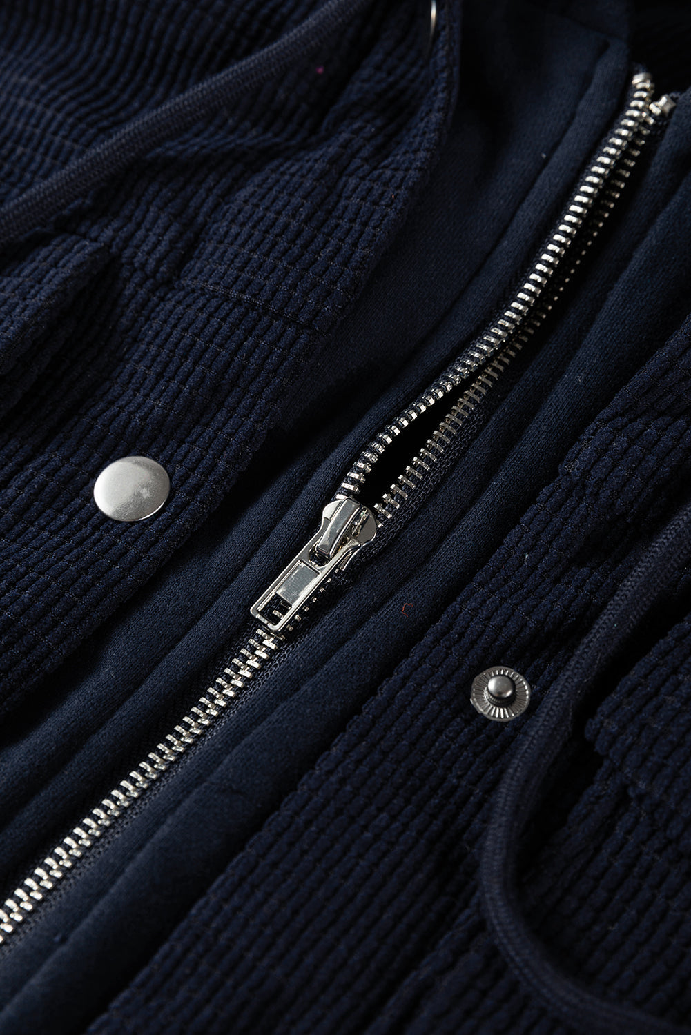 Dear-Lover Blue Knit Jacket Unisex Outdoor All Weather Outerwear Warm & Hooded Dear-Lover Dropshipping