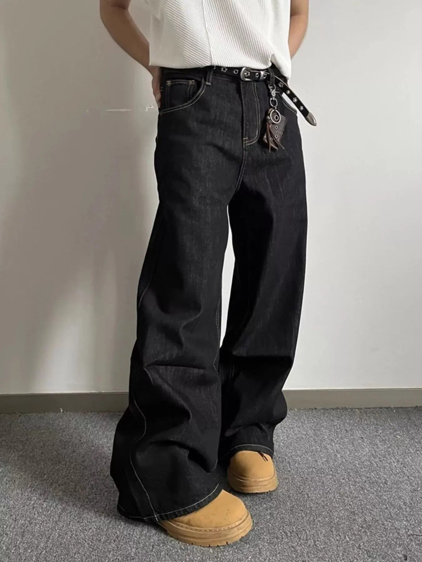 Men's Full Size Wide Leg Wash Jeans Plus Size Simply Love