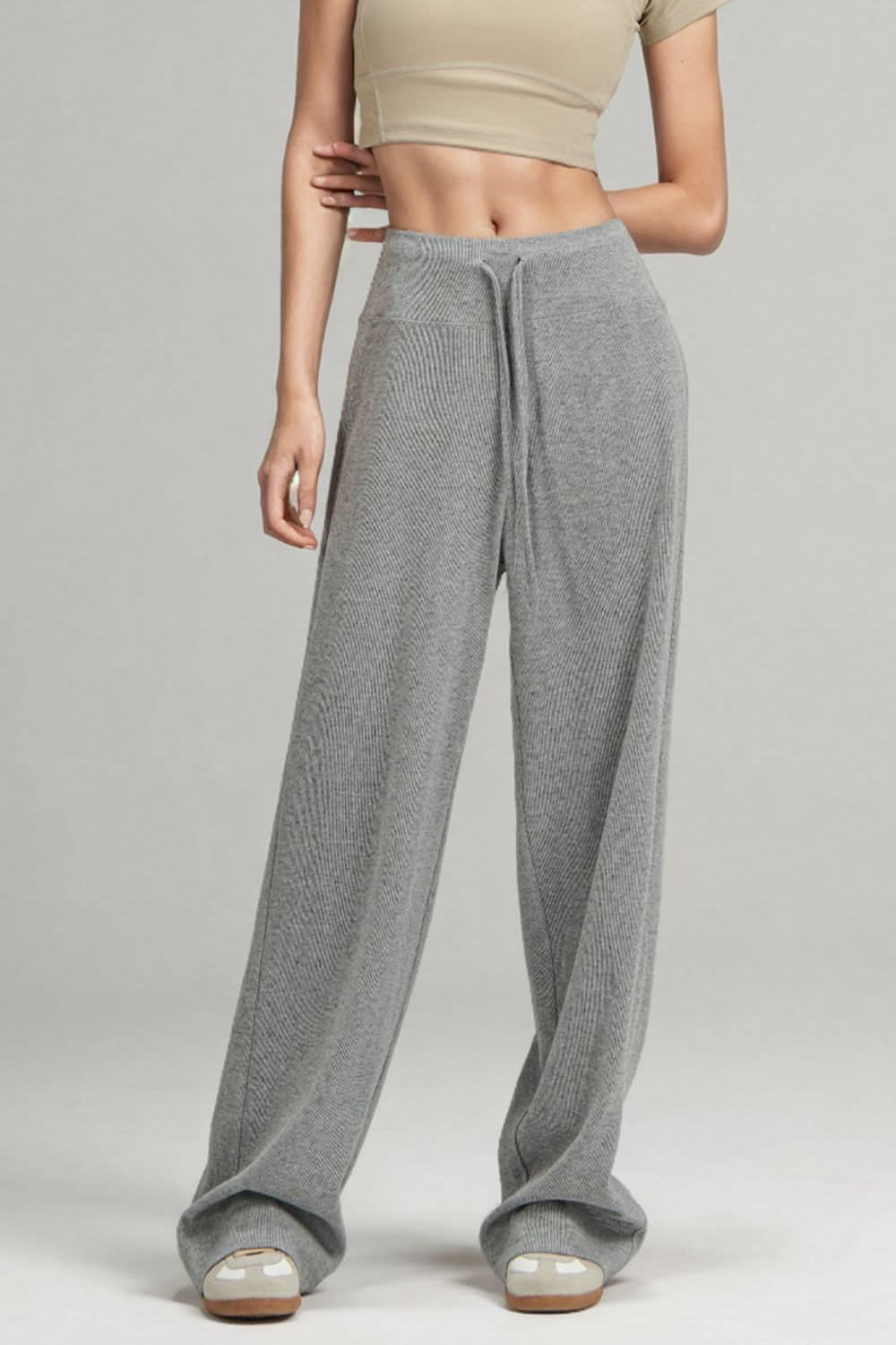 Essential Wide Leg Drawstring Trousers