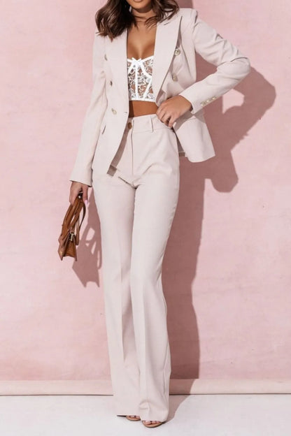 Power Play Double-Breasted Blazer & Tailored Pants Set – Sizes S to 3XL