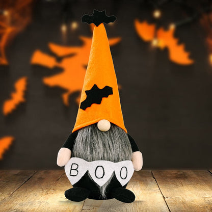 Whimsical faceless gnome with pointed hat