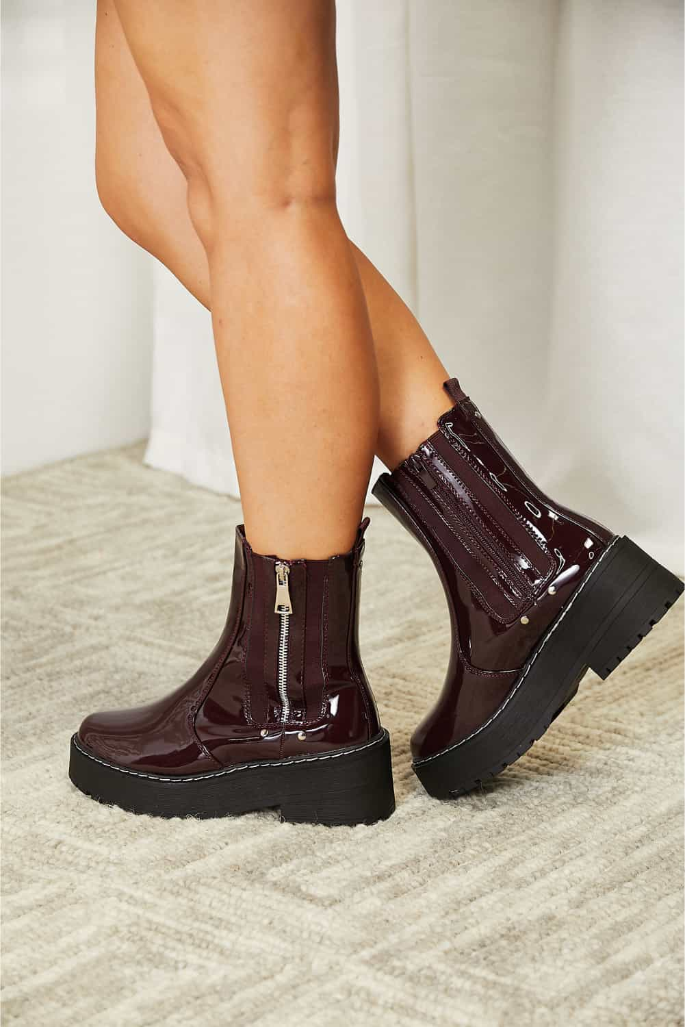 Forever Link Side Zip Platform Boots.