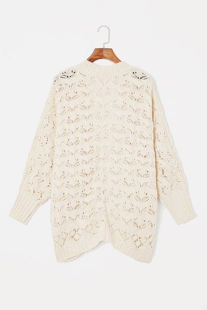 Plus Size Open Front Long Sleeve Cardigan.