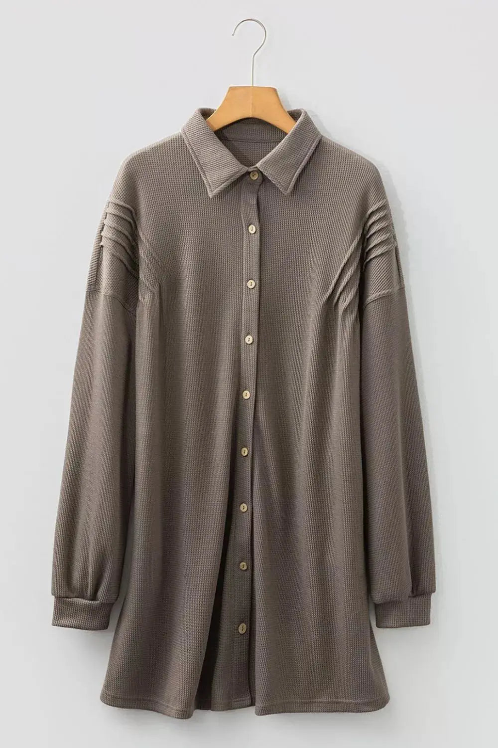 Waffle Knit Shirt Tunic Dress Simply Love