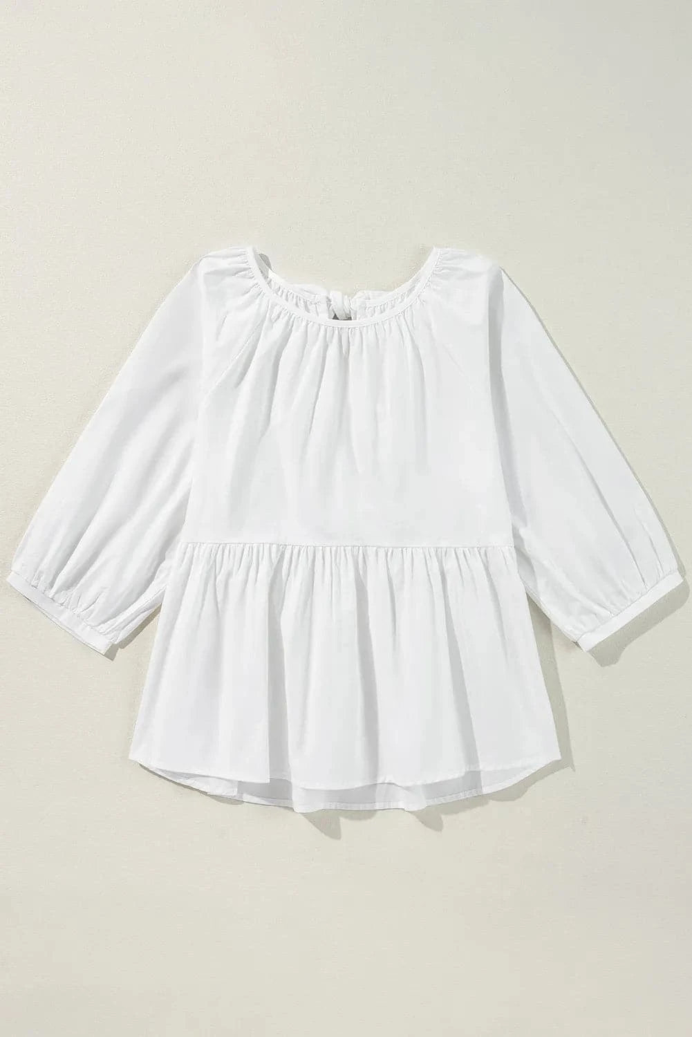 Elegant cotton blouse with bow