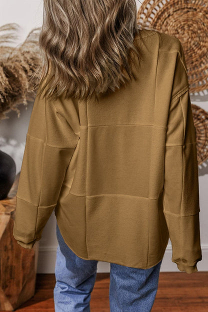 Round Neck Long Sleeve Sweatshirt.