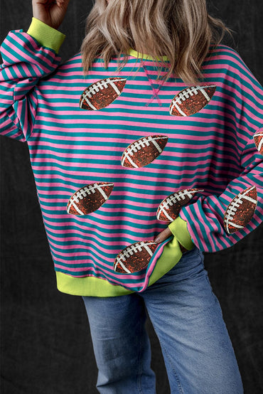 Striped Football Long Sleeve SweatshirtFeatures: Sequin
Sheer: Opaque
Stretch: Slightly stretchy
Material composition: 95% cotton, 5% elastane
Care instructions: Machine wash cold. Tumble dry low.
ImporteLove Salve Striped Football Long Sleeve SweatshirtSweatshirts & Hoodies