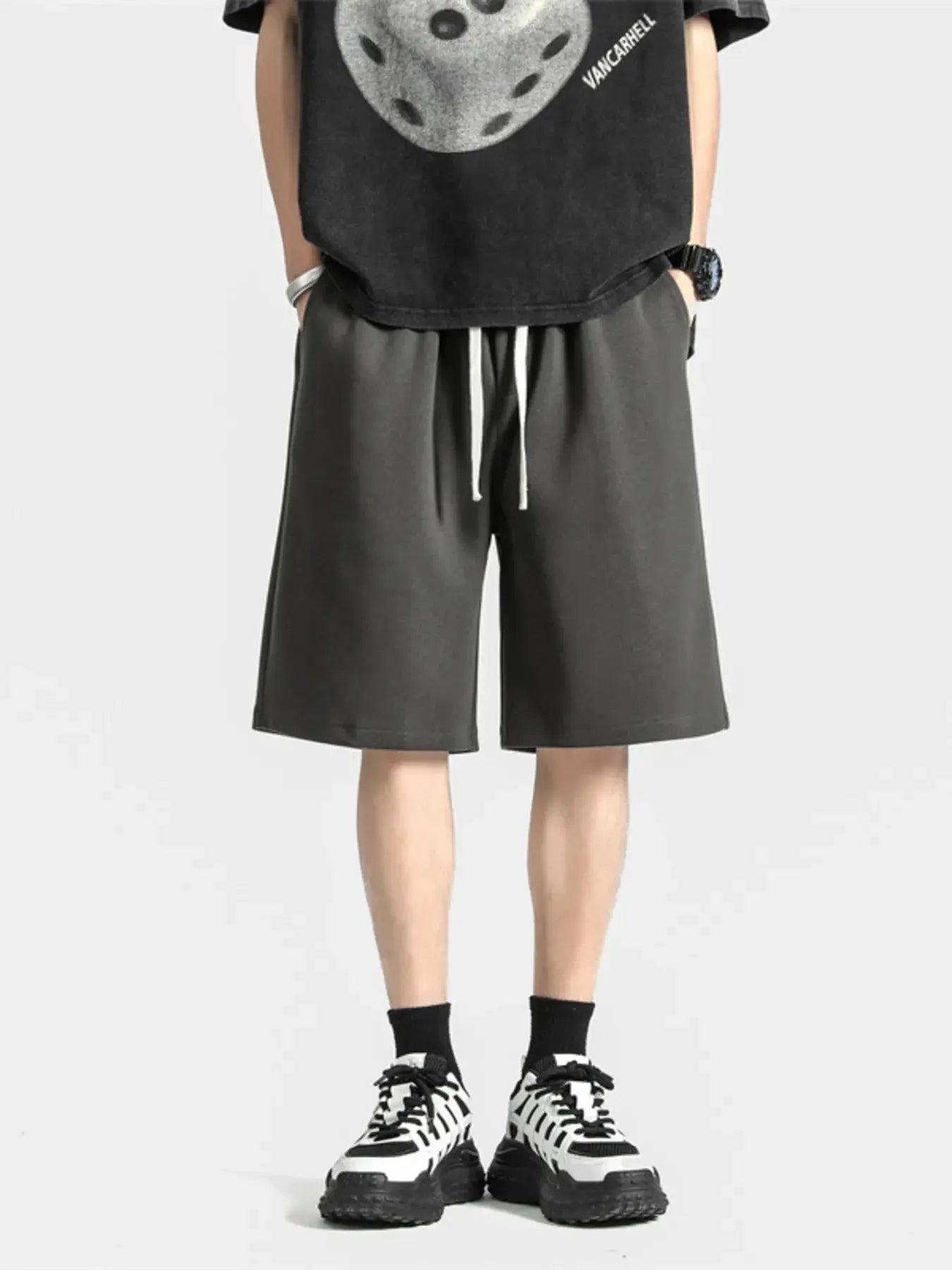 Men's Full Size Casual Loose-Fit Drawstring Shorts Plus Size Simply Love