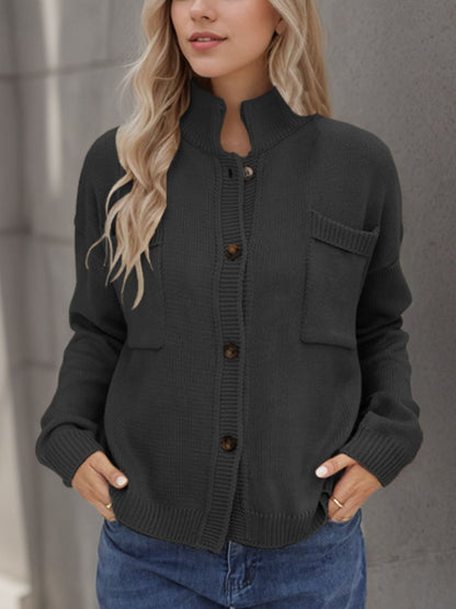 Cozy knit cardigan with buttons