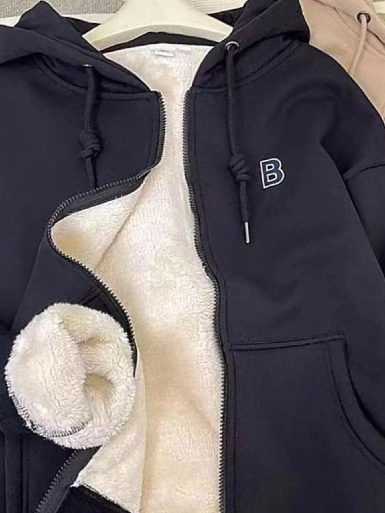 Fleece-Lined Zip-Up Hoodie Simply Love