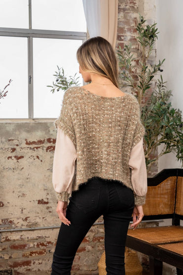 Cozy chic fuzzy knit top for ultimate comfort