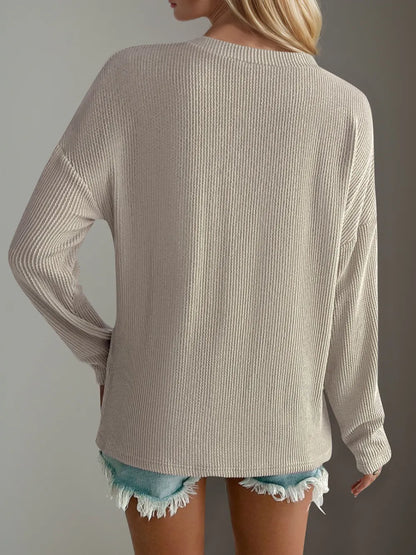 Double Take: V-Neck Textured Tee