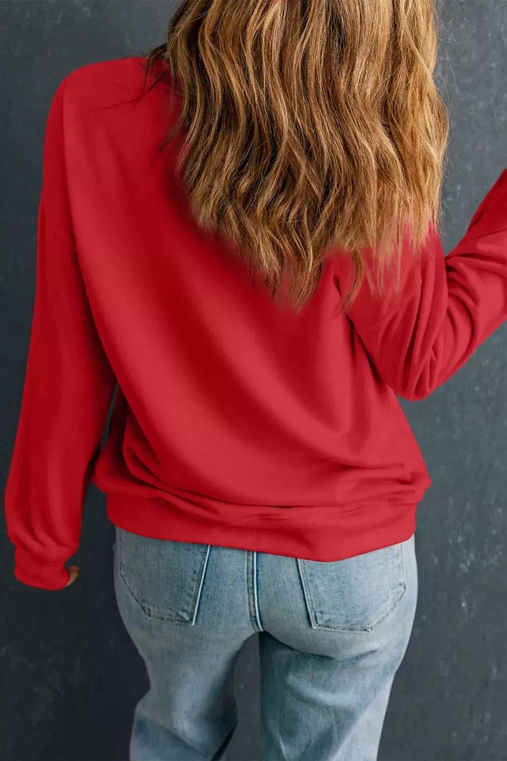 HEART Embroidered Patched Graphic Valentine Sweatshirt Simply Love