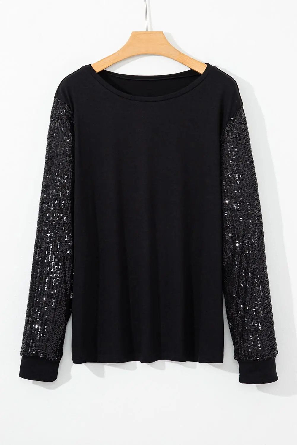 Elegant black sequin tunic top - Love Salve 