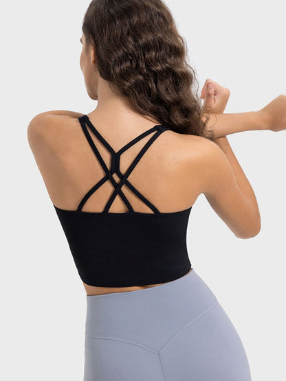 Crisscross Round Neck Active Tank.