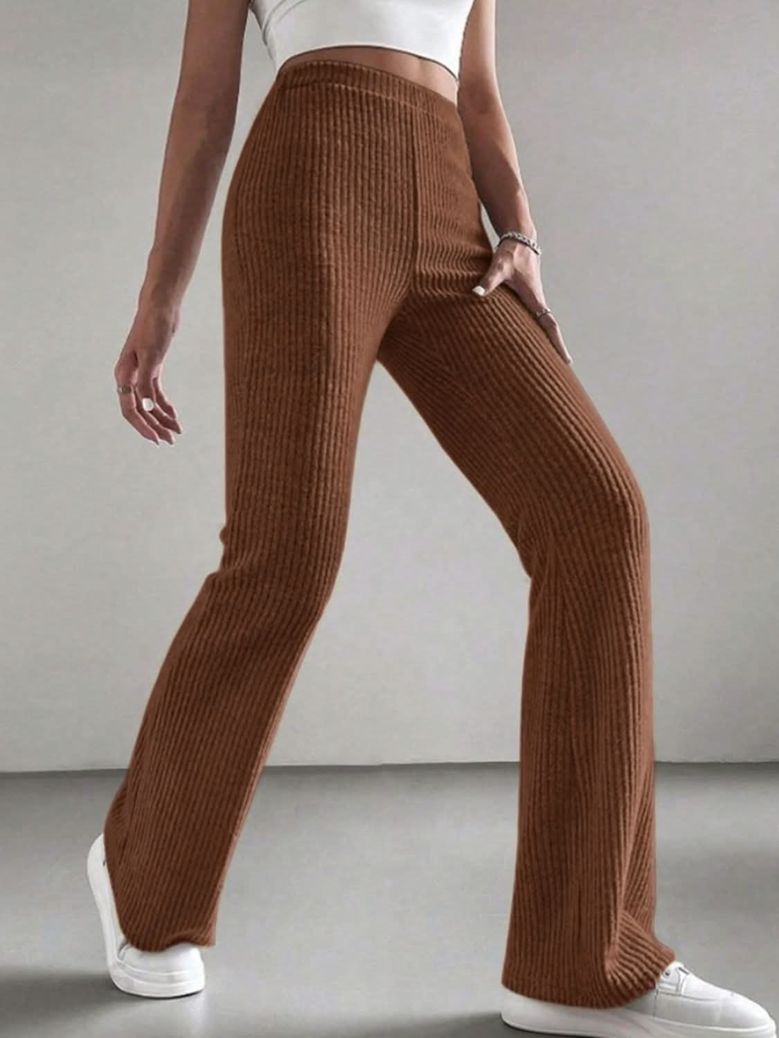 High Rise Bootcut Trousers