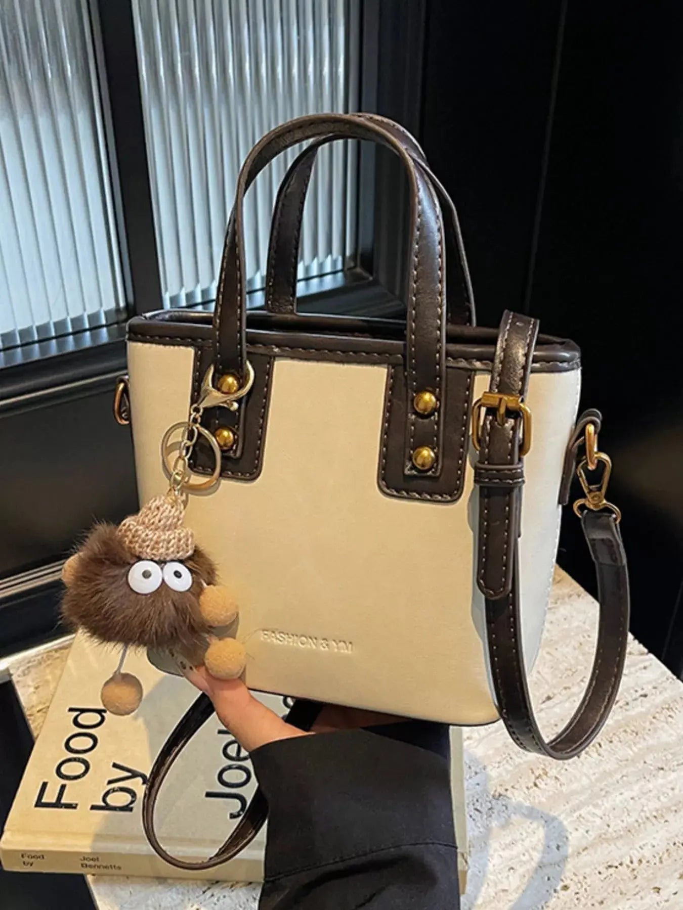 Leather Crossbody Bag with Charm Simply Love