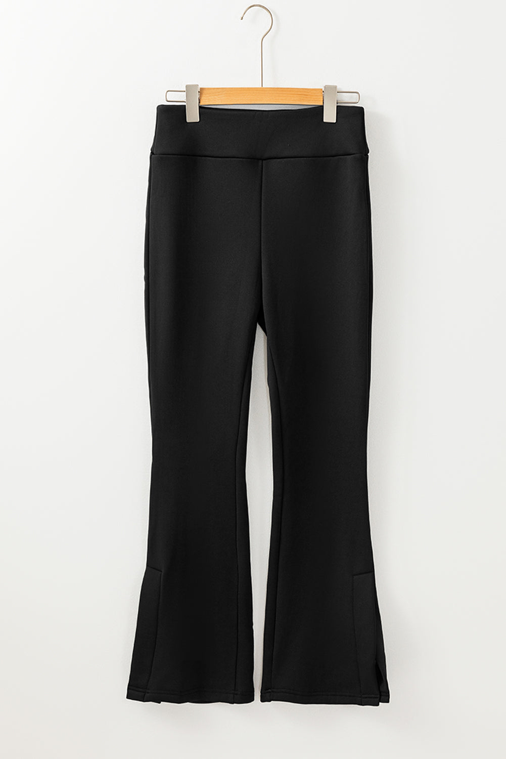 Cozy black thermal flare pants