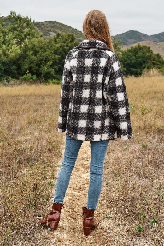 Chic Plaid Boucle Coat Jacket