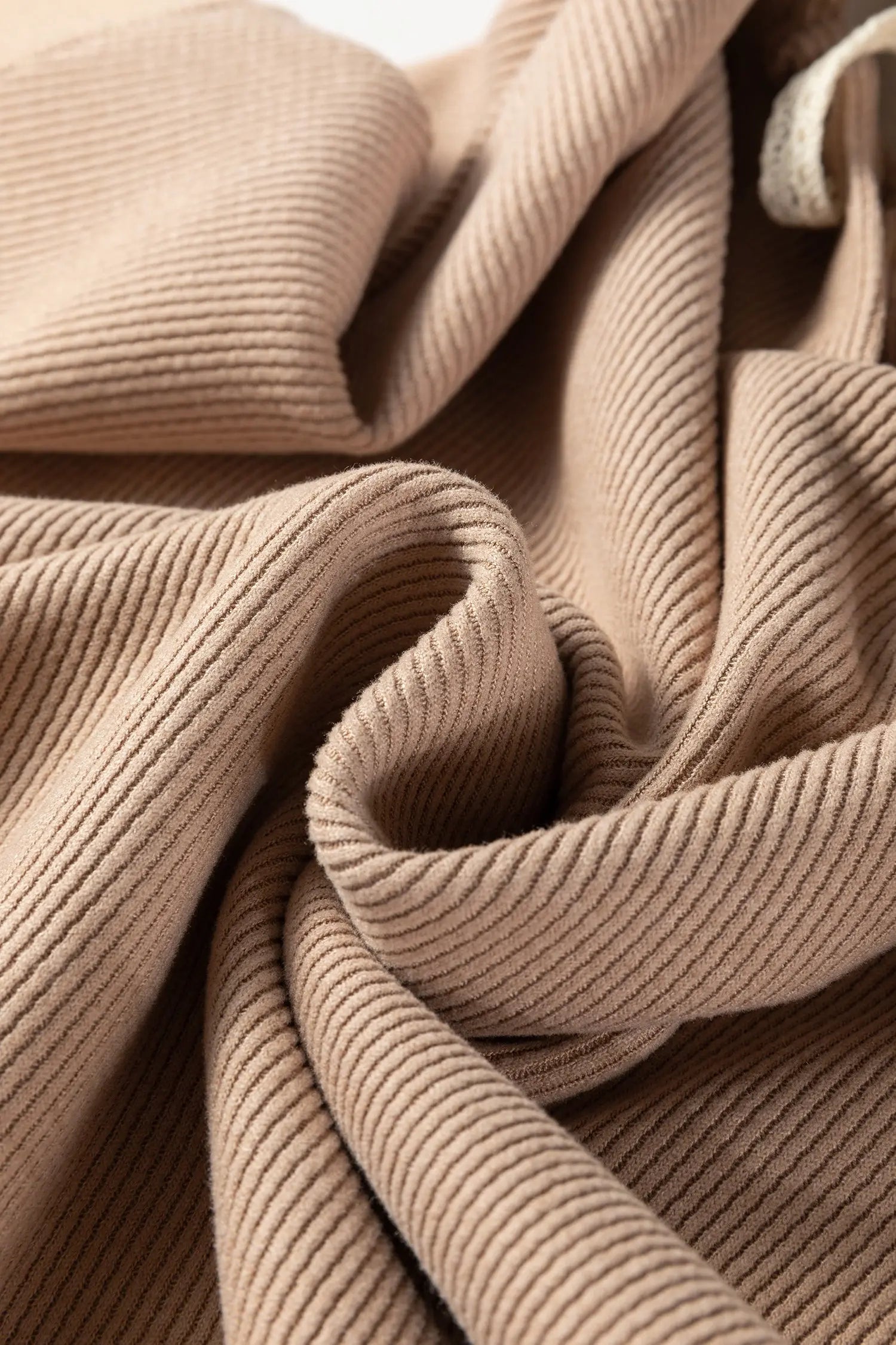 Casual Thermal Textured Lace Drawstring Baggy Hoodie Dear-Lover Dropshipping