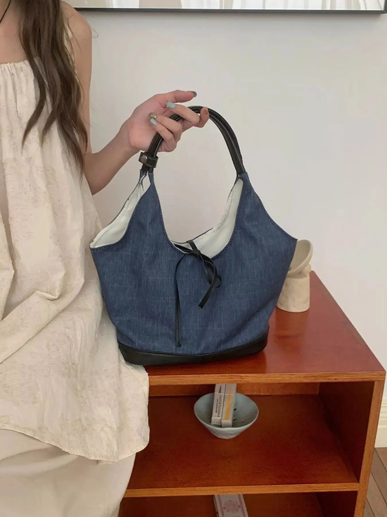 Tie Detail Shoulder Bag Simply Love