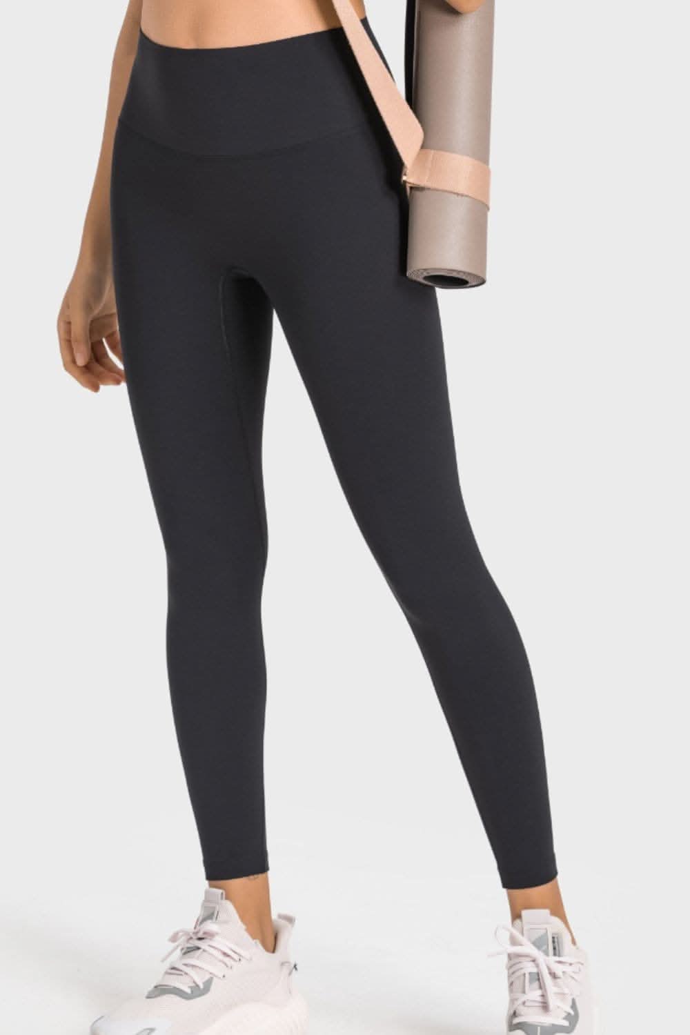 High-rise yoga leggings with wide waistband - Love Salve 