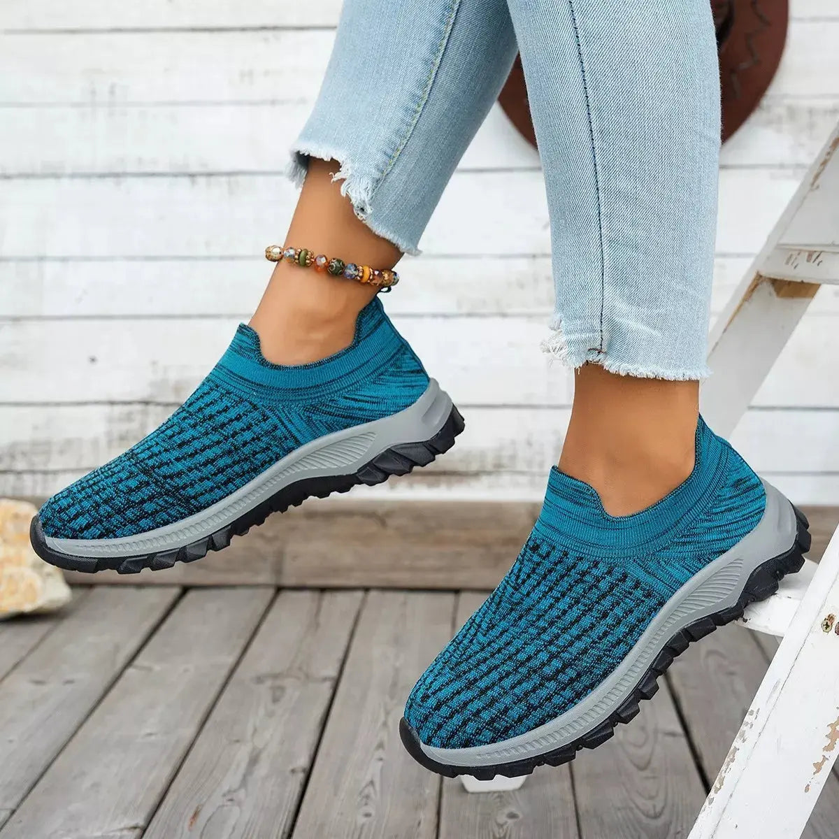 Round Toe Mesh Slip-Ons Simply Love