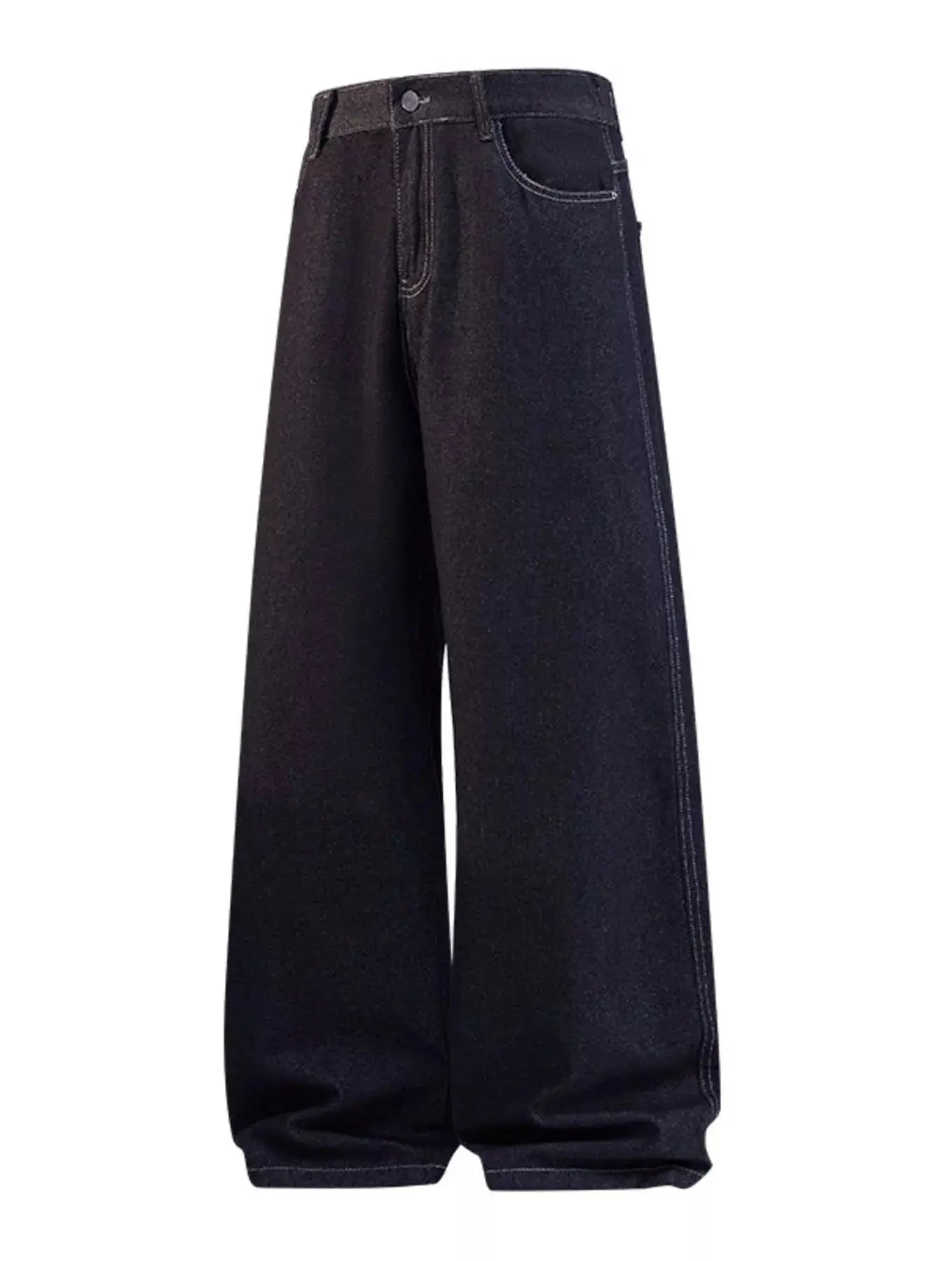 Mens Plus Size Wide Leg Jeans Dark Wash Denim Pocketed Simply Love