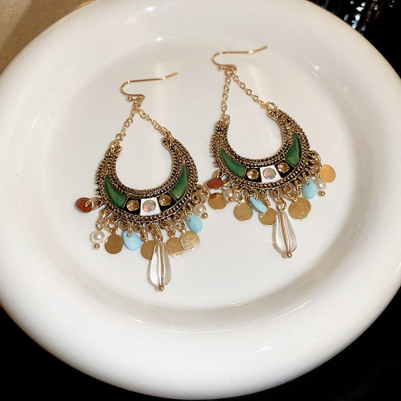 Sparkling rhinestone drop earrings