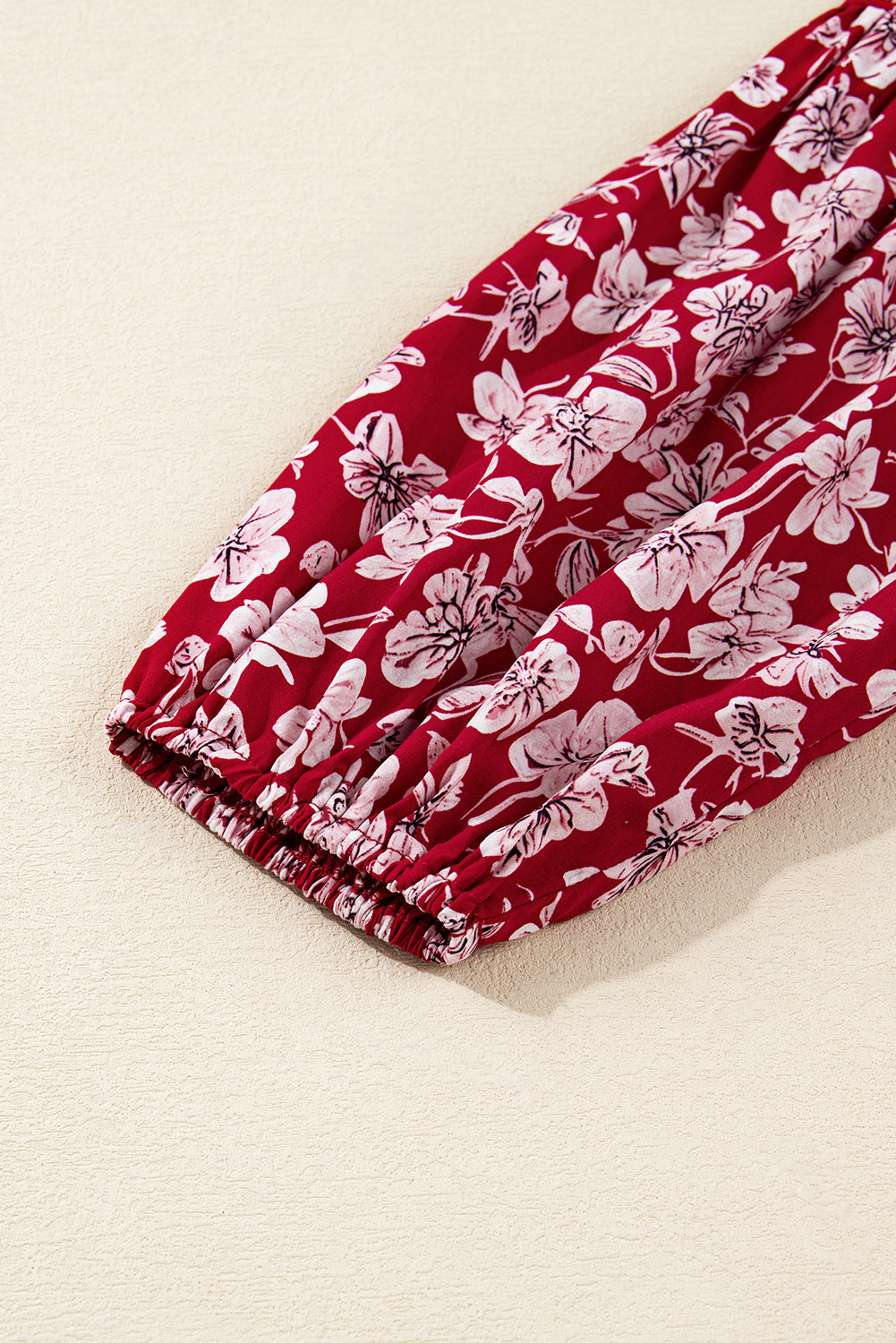 Purple Plus Size Floral Balloon Sleeve V Neck Relaxed Dress Dear-Lover Dropshipping