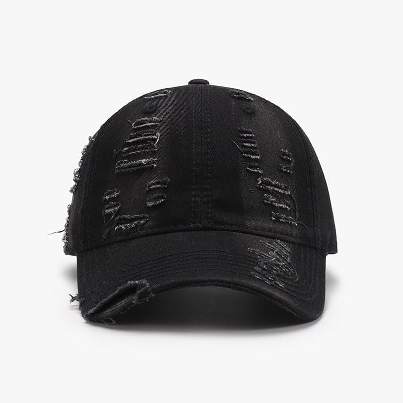 Distressed Adjustable Cotton Baseball Cap.