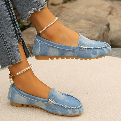 Round Toe Flat Loafers.